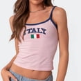 thumbnail image 2 of Xiaoxatg Tank Tops for Women Baby Tees Brazil Crop Top Graphic Tees 90s Streetwear Shirts with Trendy Retro Style G L, 2 of 5