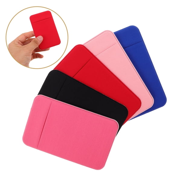 AURARMLET 5Pcs Self Adhesive Phone Wallet with Sleek Flat Design for Secure Card Carrying