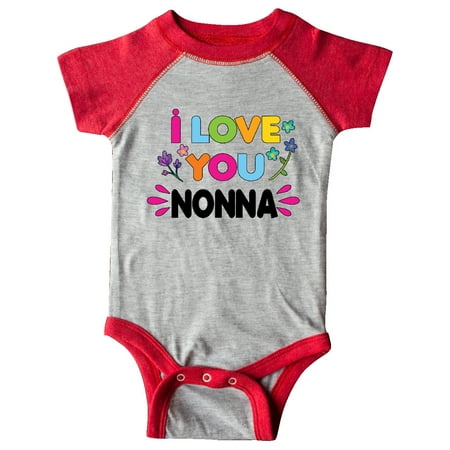 

Inktastic I Love You Nonna with Flowers Gift Baby Girl Bodysuit