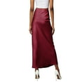 thumbnail image 4 of Roncen Women's Satin Maxi Skirts High Waisted A Line Long Skirts Elegant Office Skirts, 4 of 7
