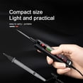 thumbnail image 2 of pitrice Voltage Detector Lightweight Backlit Screen Tester Pen Flashlight Metal Probe Data Hold Digital Indicator Car Automobile Black 1 Black 2, 2 of 6
