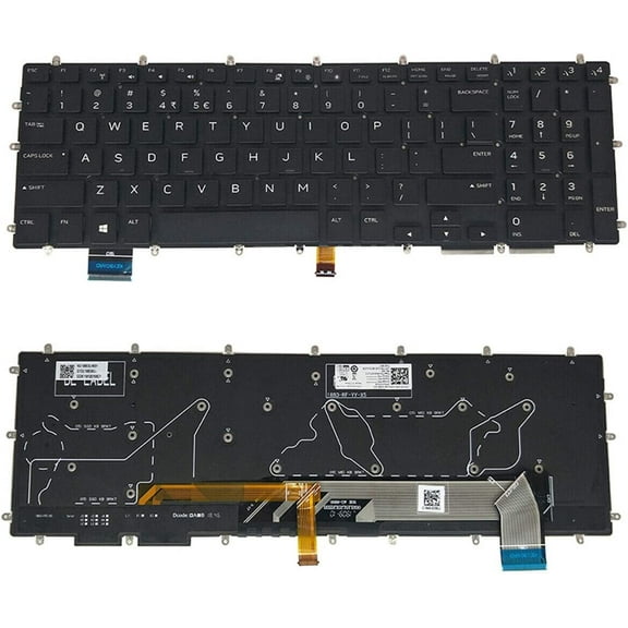 New US Black English Backlit Laptop Keyboard (Without palmrest) for Dell Alienware P79F P79F001 Light Backlight