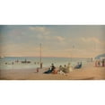 thumbnail image 2 of Conrad Wise Chapman 18x11 Black Ornate Wood Framed Double Matted Museum Art Print Titled - A Day at the Beach (1878), 2 of 5