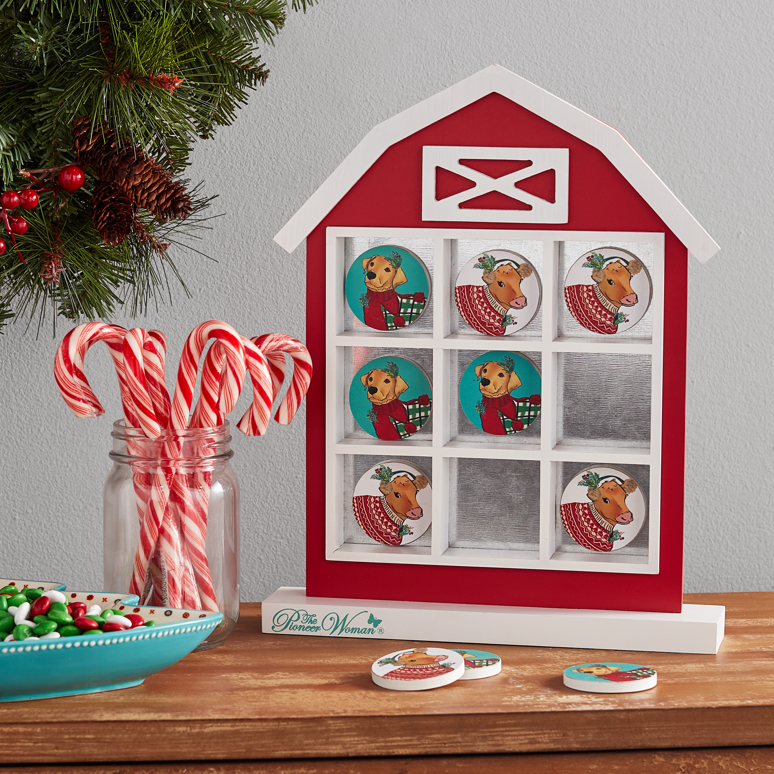 The Pioneer Woman Holiday Barn MDF Tic-Tac-Toe Game - image 2 of 5