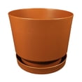 thumbnail image 1 of Maceta 30cm Moderna Minimalista Interior Exterior con Plato terracota Elly Decor MCA01WH-30CMCPLT, 1 of 7