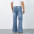 thumbnail image 5 of 70s Disco Pants for Men Relaxed Fit Stretch 60s 70s Bell Bottom Fit Comfort Flared Retro Leg Denim Pants Vintage Jeans Size 3XL Light Blue, 5 of 6