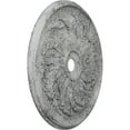 thumbnail image 3 of 42 1/8"OD x 1 7/8"P Sellek Ceiling Medallion (Fits Canopies up to 9"), Hand-Painted Ultra Pure White Crackle, 3 of 7