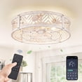 thumbnail image 1 of LEDIARY Ventilador de Techo con Luz y Jaula de 20" con Control Remoto y App, 6 Velocidades, 1 of 7