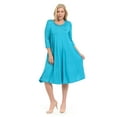 thumbnail image 2 of Pastel by Vivienne Women's A-Line Trapeze Midi Dress Plus Size Jade XX-Large, 2 of 4