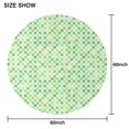thumbnail image 6 of Green Yellow Checkerboard Checkered Pattern Round Tablecloth 60"x60",Wrinkle Wipeable Table Cloth for Kitchen Dining Room Picnic Patio Party, 6 of 6