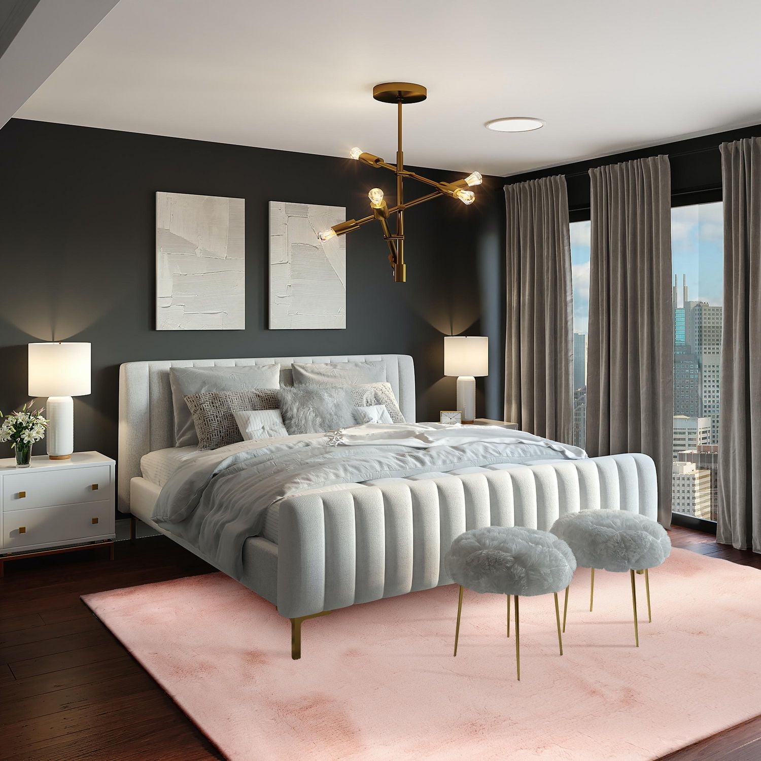 Maven Faux Rabbit Pink 8 ft. x 10 ft. Area Rug