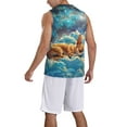thumbnail image 2 of Xecao Artistic Starry Sky Cloud Dog print basketball shirt for both men and women, a unisex basketball jersey perfect for theme parties-4X-Large, 2 of 6