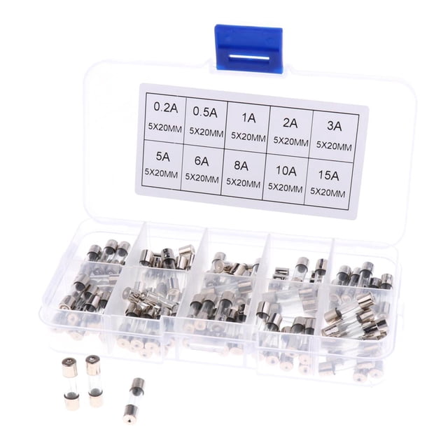 100 Piezas de Fusibles AGU 0.2A5A Macarena para Audio de Automóvil