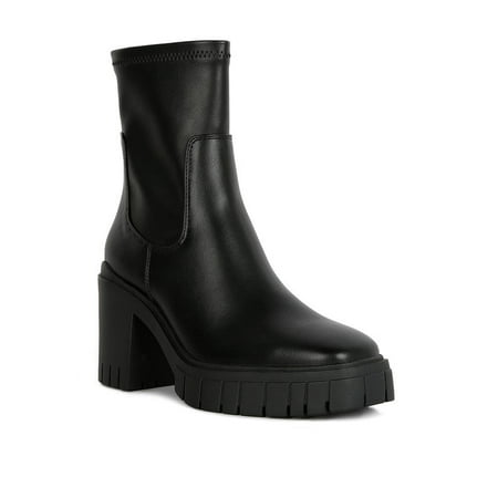 

Kokum Faux Leather Platform Heeled Ankle Boot