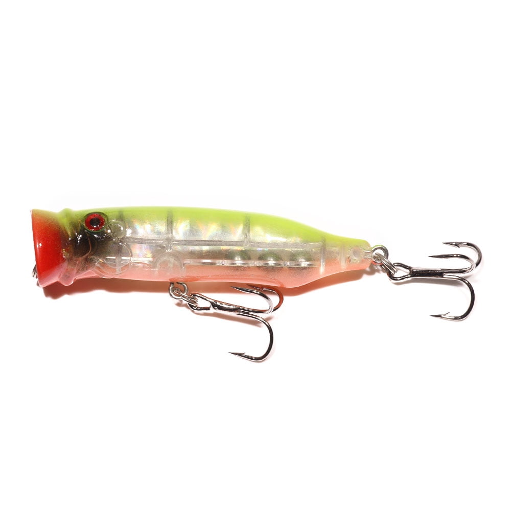 HENGJIA Pack of 6 Fishing Popper Lure, Fishing Topwater Lures Bass Lures Fishing Plugs Hard Baits Top Water Poppers Fishing Lures 2.83in/0.34oz