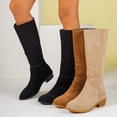 thumbnail image 6 of SACFOF Women's Knee High Boots Square Toe Chunky Block Heel Long Boots for Women Comfortable Low Heel Womens Boots, 6 of 6
