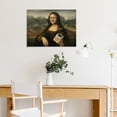 thumbnail image 5 of Hidden Frame Canvas Wall Art - Parody "Mona Lisa" Holding Toilet Paper Roll Playful Art Popular Wall Decor for Bathroom 24x18in, 5 of 8
