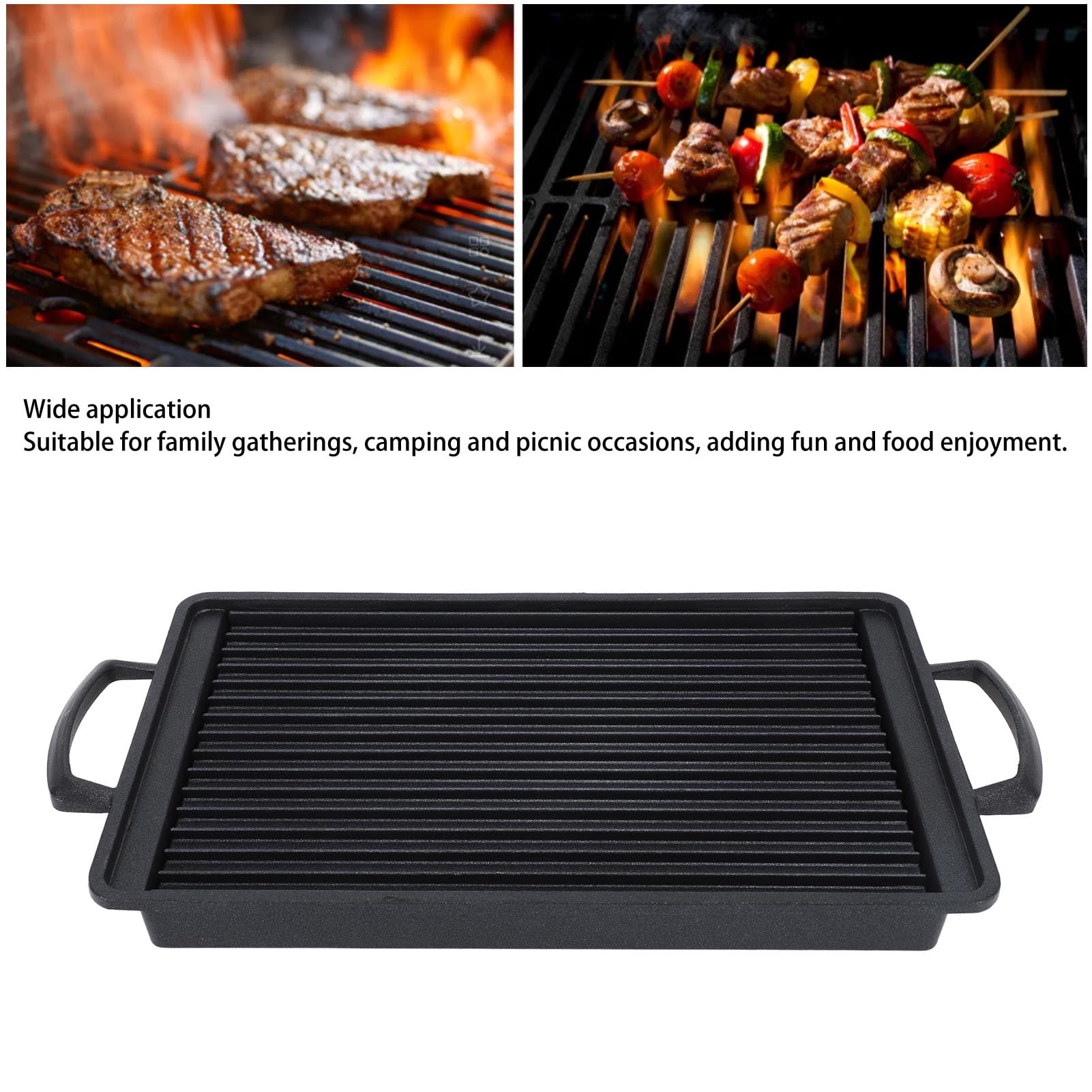 Rupoun Mini BBQ Grill Aluminum Alloy Fast Uniform Heating Charcoal Barbecue Stove for Household Outdoor Camping Picnic Backyard Cooking 9.3x5.7 inches / 23.5x14.5 cm