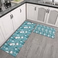 thumbnail image 2 of Blue Christmas Polar Bear Pattern Kitchen Rugs Sets Of 2,Anti Fatigue Kitchen Mat Rugs Non Slip Washable,Decorative Kitchen Floor Mats for Kitchen,Sink,Laundry,17"x30"+17"x47", 2 of 7