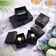 thumbnail image 4 of 10 cajas individuales negras para relojes, caja de cartón de 3,4 x 3 x 2 cm, estuche cuadrado para regalos, soporte para relojes con almohadilla y soporte para pulseras., 4 of 6