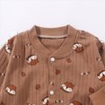 thumbnail image 5 of CAUYDY Baby Boy Gift Newborn Clothes Preemie Long Sleeve Bodysuit Infant Boys Sleepers Fall Winter Toddler Romper Pajamas 0-3M 6-9M 12-18M Brown for Sizes 0-3 Months, 5 of 7