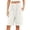 White, variant on yillto Summer Shorts for Womens Wide Leg Knee Length Long Shorts Trousers Elastic Waist Casual Pockets Pants