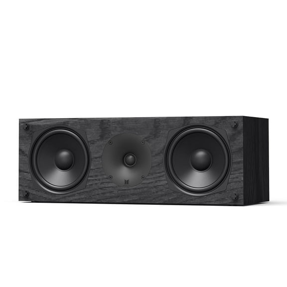 Monoprice Monolith C5 Center Channel Speaker - Black (Each) Powerful Woofers, Punchy Bass, High Performance Audio, For Home Theater System - Audition Series