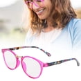thumbnail image 5 of Gafas de lectura con bisagra de resorte para presbicia, gafas para hombres y mujeres con caja de almacenamiento+150 marco morado, 5 of 5