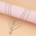 thumbnail image 2 of OOKWE European American Creative Sun Moon Star Pendant Stainless Steel Card Necklace, 2 of 8