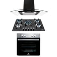 thumbnail image 1 of Tricombo SUPRA Brioni con parrilla de cristal templado Campana de cristal curvo Horno empotrable gas, 1 of 8
