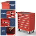 thumbnail image 2 of 7-Drawer Tool Chest,Rolling Tool Cart with Wheels,High Capacity Tool Cabinet with Locking System for Garage, Warehouse, Workshop-Red, 2 of 7