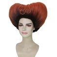 thumbnail image 2 of HPO Women's Canadian Drag Queen Heart-Shaped Wig in Brown | Fluffy Design Flame-Retardant Synthetic Fiber Hair for Halloween Cosplay, 2 of 3