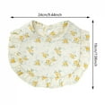 thumbnail image 5 of Flower Print Baby Bibs Adjustable Snap Saliva Towel Ruffled Edge Muslin Cotton Burp Cloths Rainbow A Grade Girls Feeding Scarf, 5 of 10