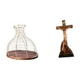 thumbnail image 1 of Portacorchos de vino,Soporte de metal para corcho de vino,tapón de vino,expositor,Estatua católica,Estatua de la Virgen María Figura Colección Religiosa,Figura de la cruz de Jesús, 1 of 8