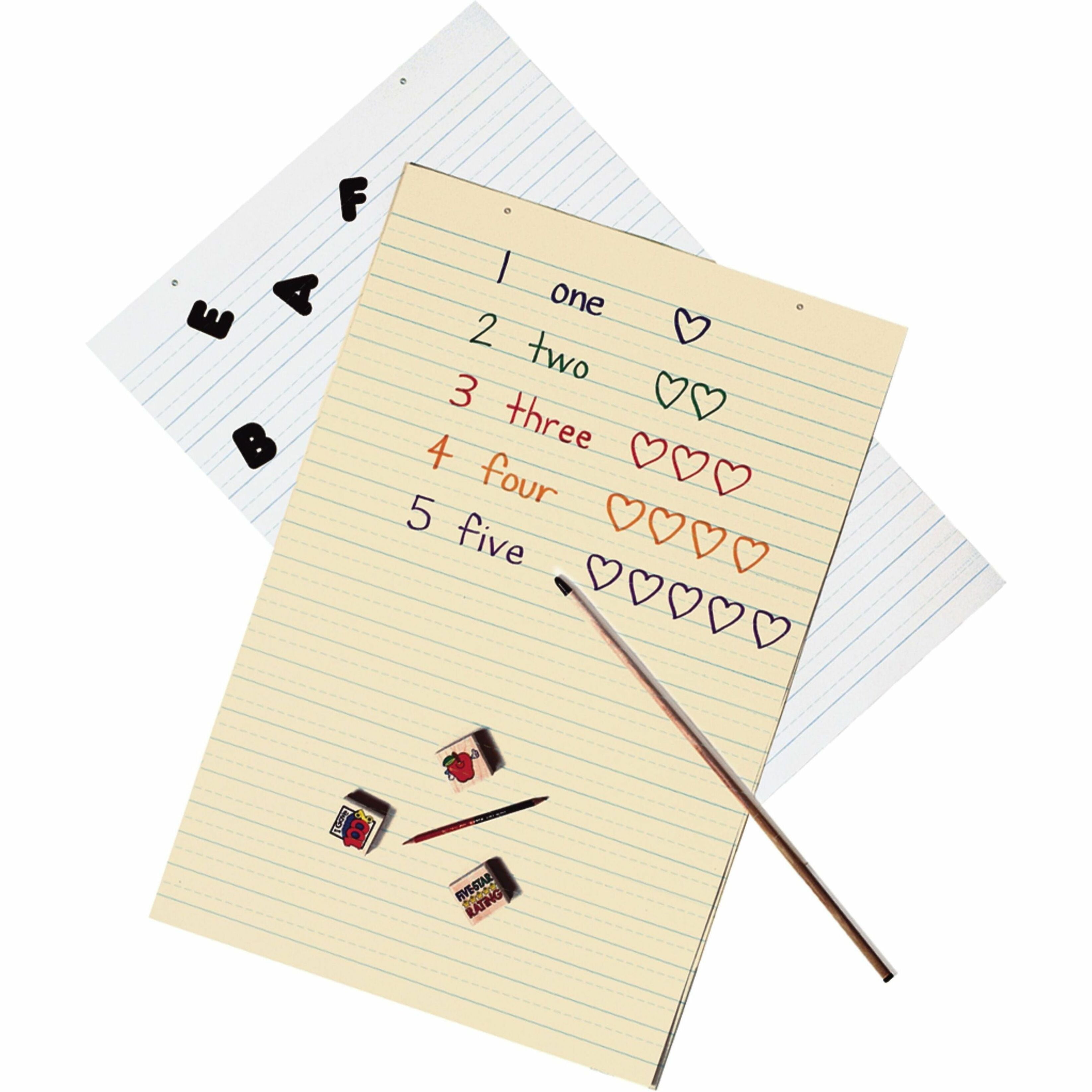 PaconÂ® Ruled Tagboard Sheets, 24" x 36", 1.5" Ruled, Manila, 100 Sheets