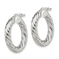 thumbnail image 2 of Sterling Silver Polished Twisted Hoop Earrings, 2 of 3