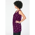 thumbnail image 2 of Roaman's Women's Plus Size Double-Layer Georgette Tank Top, 2 of 4
