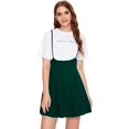 thumbnail image 1 of Vestido básico de cintura alta con tirantes acampanados para mujer, sin playera Verde pavo real XS Verde pavo real XS Xishao ropa, 1 of 2