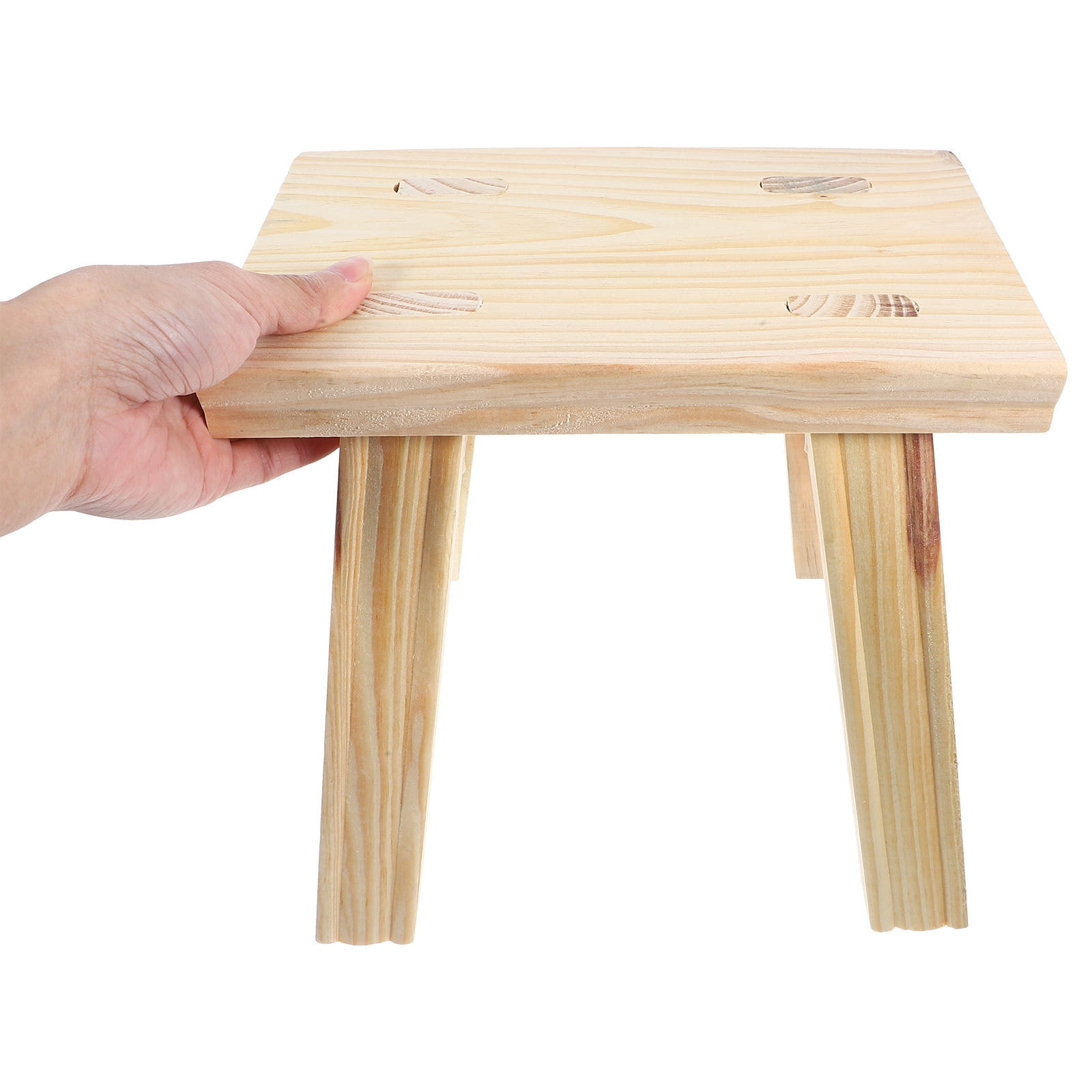 Supvox Entrance Shoe Changing Stool Wood Rectangular 1Pack