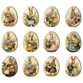 thumbnail image 1 of Easter New Spring Flowers Bunny Door Sign Holiday Wooden Hanging Sign Easter Decorative Signs, 1 of 6