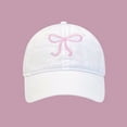 thumbnail image 1 of RXIRUCGD Casquette de Baseball pour Femmes Ajustable Classique Basse Imprimée Non Construite Casquette Unie (Blanc), 1 of 3