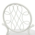 thumbnail image 2 of Hillsdale Furniture O'Malley Celtic Circle Back Metal Vanity Stool, White with White, 2 of 11