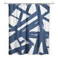 thumbnail image 2 of Creative Products Navy Paint Strokes 71x74 Shower Curtain, 2 of 7