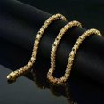 thumbnail image 2 of Stainless Steel Gold Chain For Women 5mm Gold Color Flower Box Chain Punk Collar Necklace Golden Jewelry collier or, 2 of 5