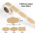 thumbnail image 2 of 300 Pieces Kraft Paper Label Stickers Self-adhesive Sealing Labels Gift Wrapping Stickers For Gift Boxes, Storage Jars, Envelope, 2 of 5