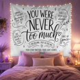 thumbnail image 2 of Were Never Much With Motivational Most Prominent, Inspirational Illustration for Quote Lovers, Wall Decor, Valentine's Day Gift, Tapestry Wall Hanging for Dorm and Living Room, 2 of 7