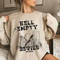 thumbnail image 5 of Unisex Light Pink Modern Athletic-Inspired Aaron Warner Hell Is Empty Crew Neck Sweatshirt, 5 of 6