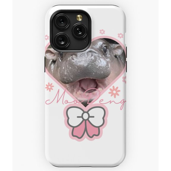 Love Moo Deng Cute Viral Baby Hippo Fan Tribute A4534Phone Case for iPhone 11 to 17 Pro Max