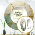 thumbnail image 3 of Designart "Gold Pottery In Green Minimalism" Abstract Spirals Rund Mirror For Wall Decor - Large Green Round Print Mirror - Round Modern Mirror - Wall Mounted Round Large Mirror - 23" x 23", 3 of 6