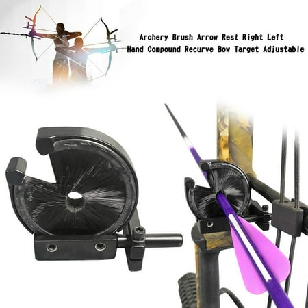 Archery Brush Arrow Rest Right Left Hand Compound Recurve Bow Target Adjustable